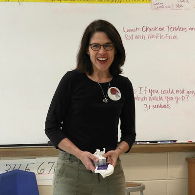 Laura speaking in schools