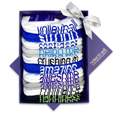 I love playing volleyball 10 pair purple gift set