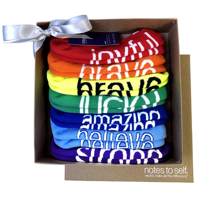 rainbow themed kraft gift set 5 pair