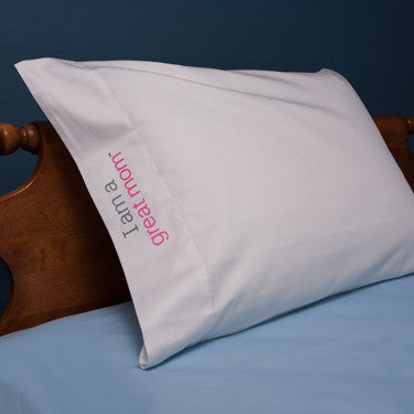 i am a great mom cotton pillowcase for women