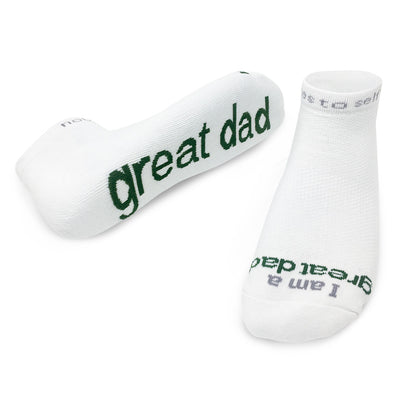 i am a great dad white socks for men
