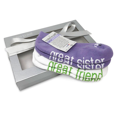 sock gift set for her i am a great friend socks i am a great sister socks in silver box