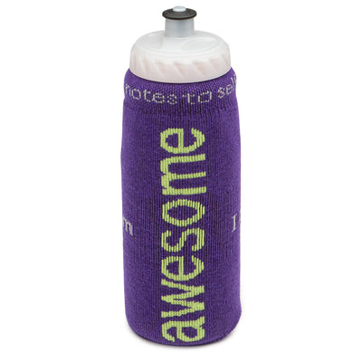 i am awesome purple water bottle cover