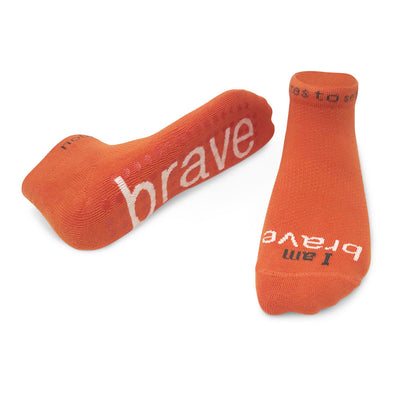 i am brave socks with no slip grips