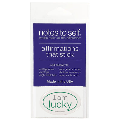 i am lucky puffy sticker affirmations that stick