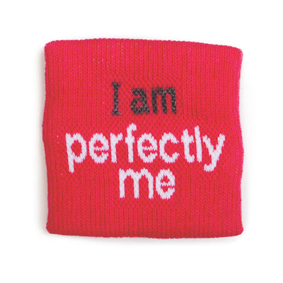 i am perfectly me wristband for girls in bright pink