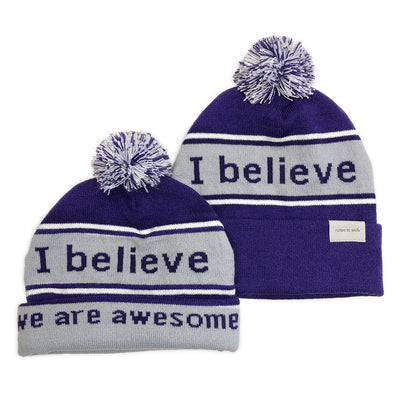 i believe purple beanies shown with double and single cuffs