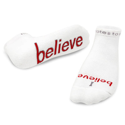 i believe socks with inspirational message