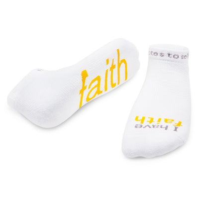 i have faith socks with inspirational message