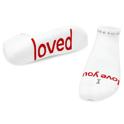 positive socks, i love you-loved, great gift, valentine's,