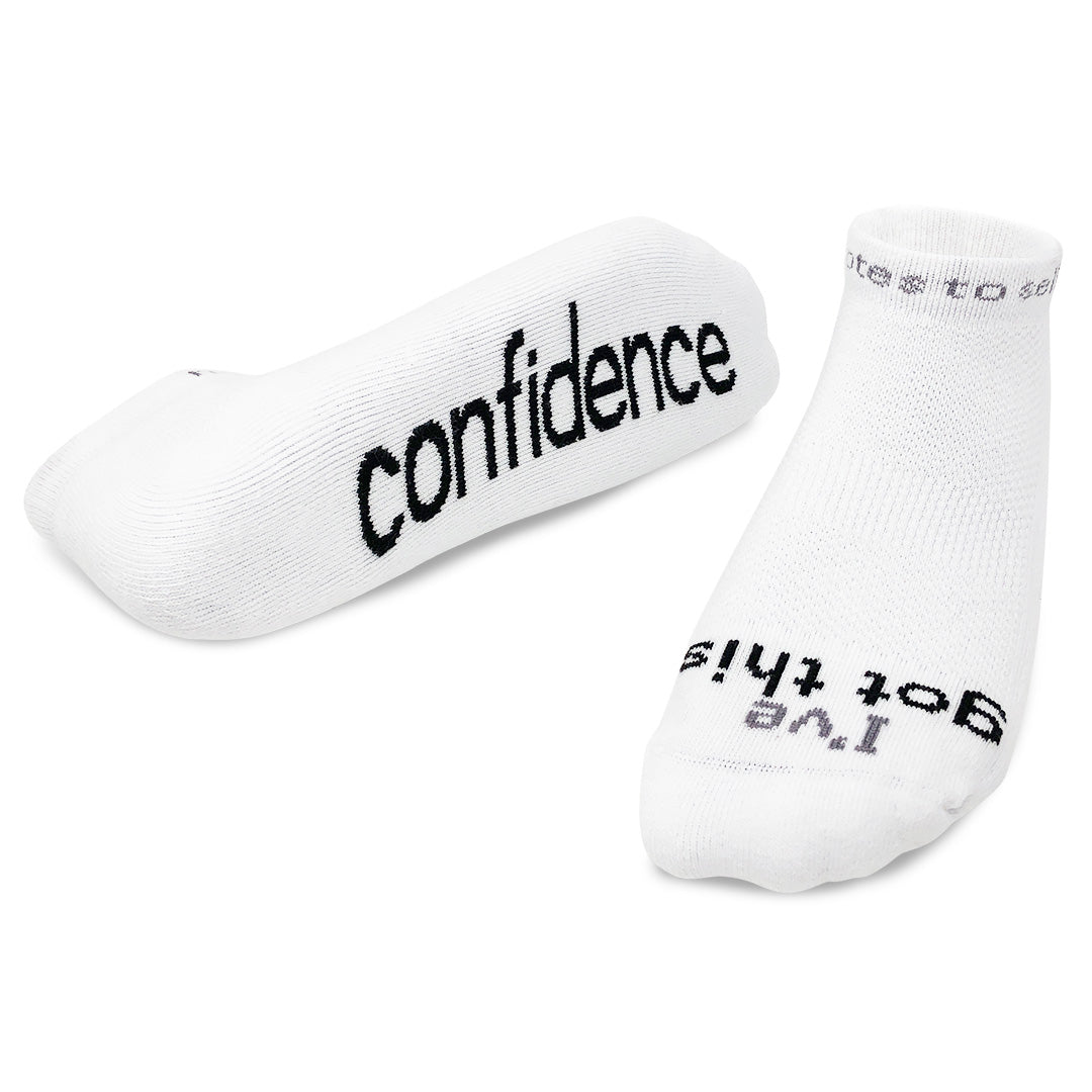 I've got this confidence socks white lowcut notes to self