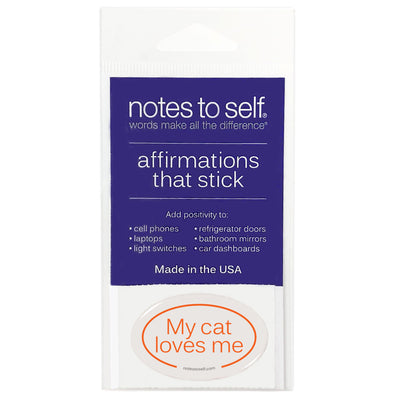 my cat loves me puffy sticker affirmations that stick
