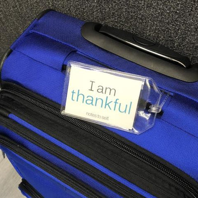 i am thankful and joyful luggage tag