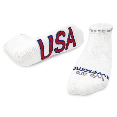 we are awesome usa patriotic socks