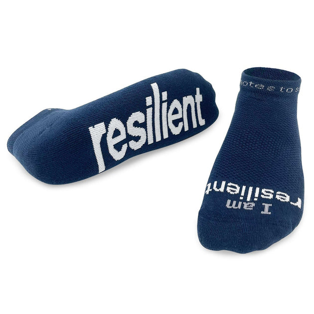 I am resilient™ socks notes to self® socks