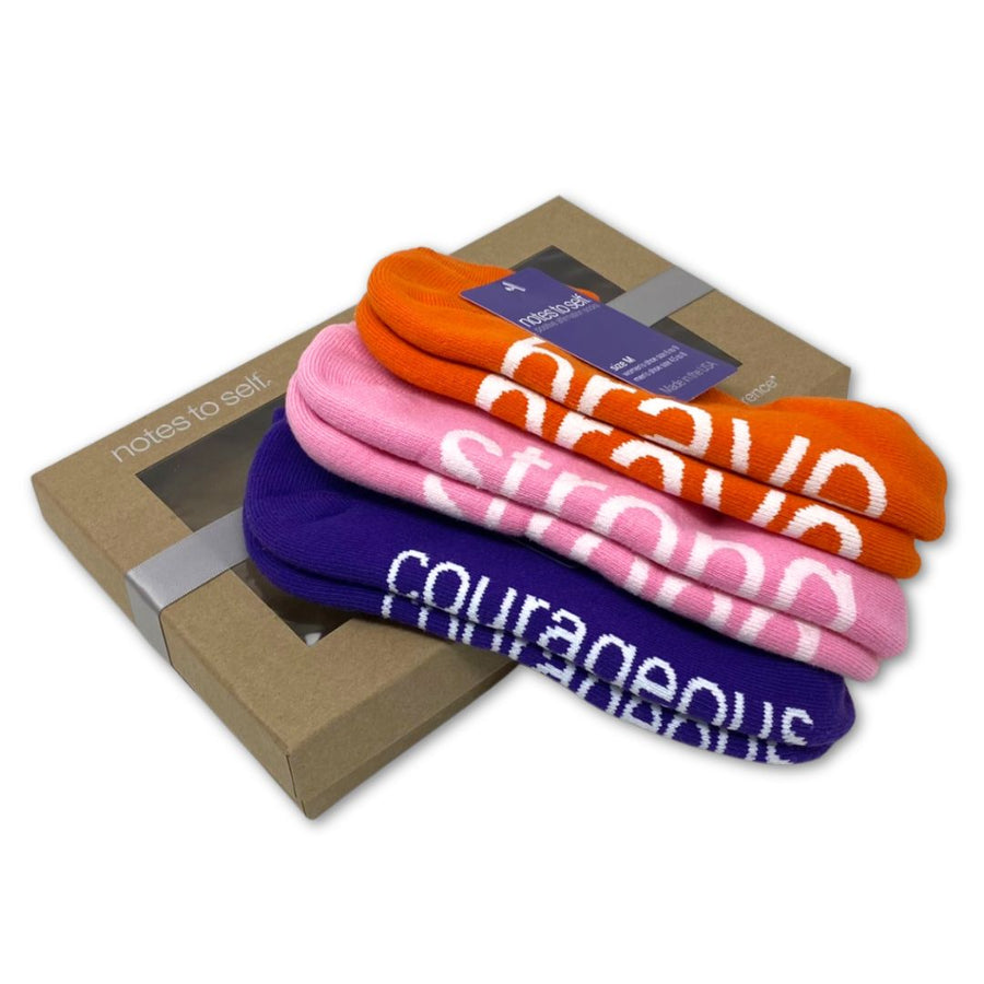Sock gift set with positive message | notes to self® socks gifts