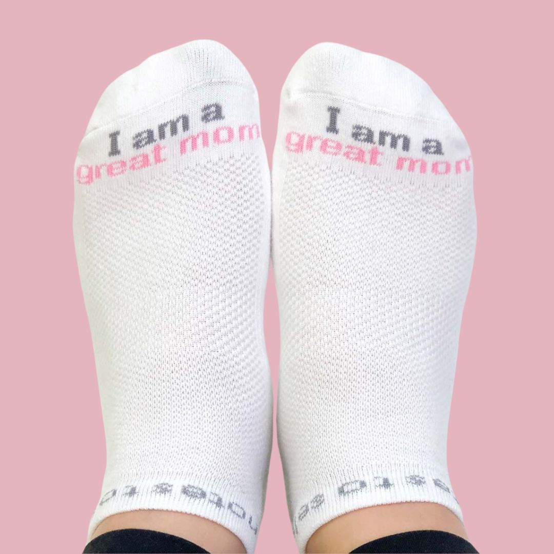 I am a great mom socks low-cut women's socks notes to self