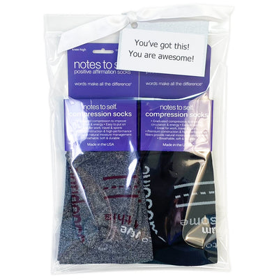 i am awesome i've got this confidence compression socks 2 pair gift bag
