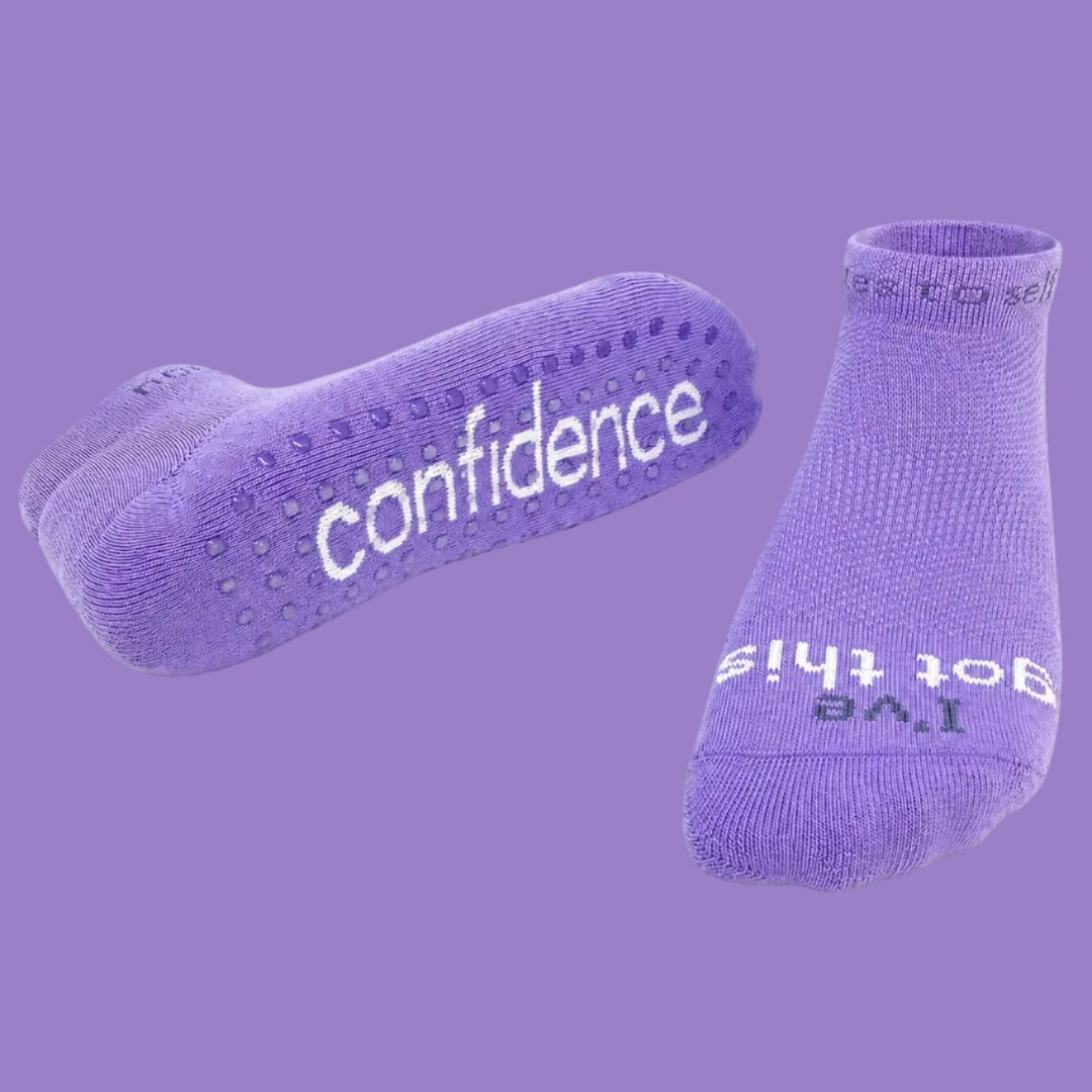 grip-notes™ low-cut gripper socks – I've got this - confidence™