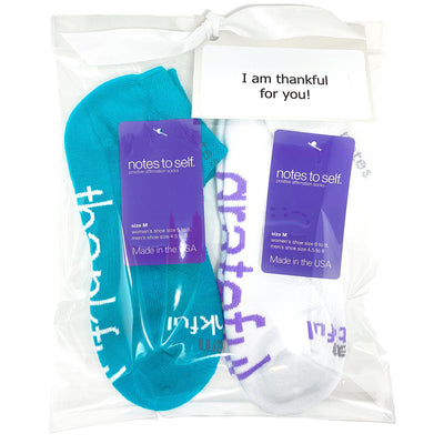 i am thankful for you sock 2 pair set