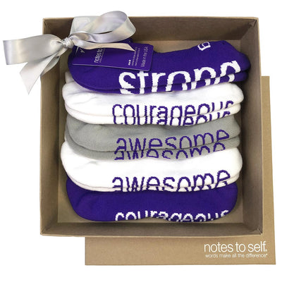 purple themed kraft gift set 5 pair