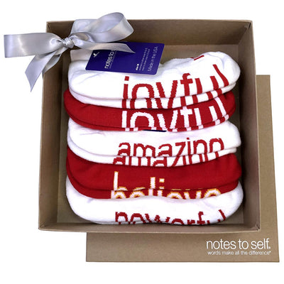 red themed kraft gift set 5 pair