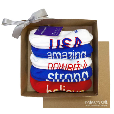 5 pair positive sock set - go team usa! olympics 2021