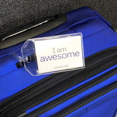 i am awesome and amazing luggage tag