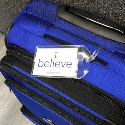 i am believe and i have faith luggage tag