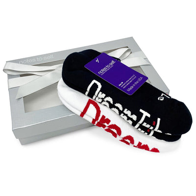 dream tribe sock gift set in silver gift box