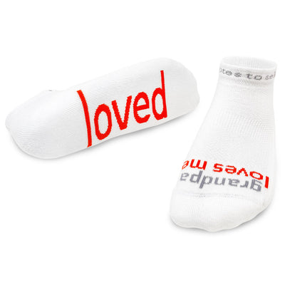 positive socks, grandpa loves me-loved, low cut sock, great gift