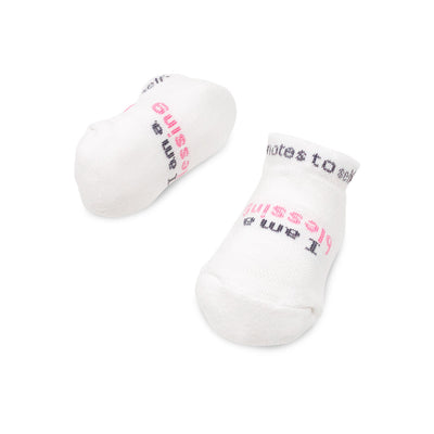 i am a blessing baby girl socks white and pink