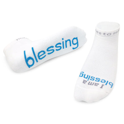 i am a blessing low-cut socks
