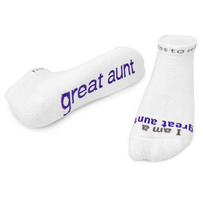i am a great aunt low-cut socks