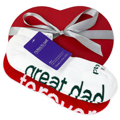 sock gift set for him i am a great dad socks i love you forever socks in red heart box