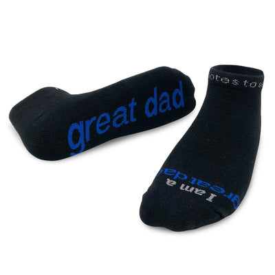 i am a great dad black socks for men