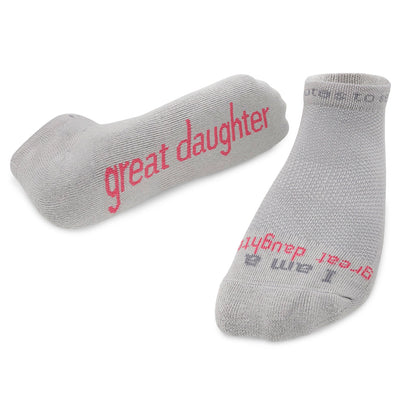 i am a great daughter socks for women and girls