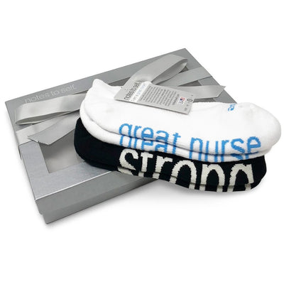 nurse gift i am a great nurse white socks i am strong black socks in silver box