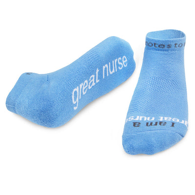 i am a great nurse socks with inspirational words