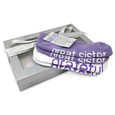 sock gift set for women i am a great sister socks i am grateful socks in silver box