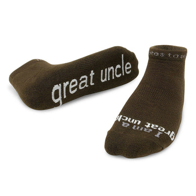 i am a great uncle socks for men with inspirational words