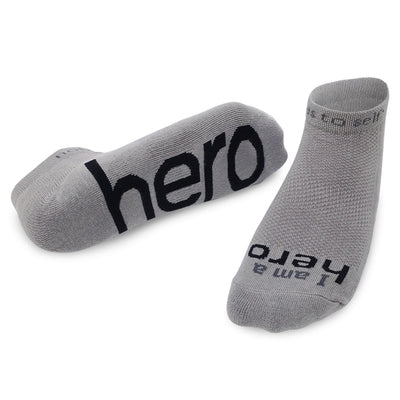 i am a hero socks with inspirational words