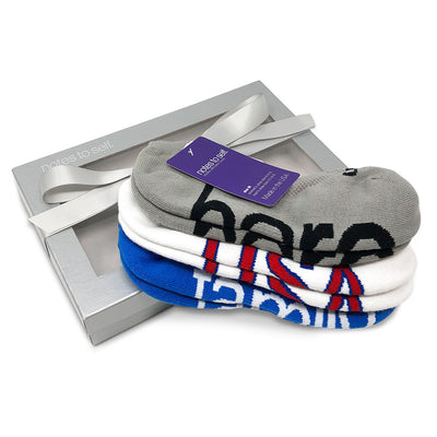 we are awesome usa socks i am home family socks i am a hero socks in silver gift box