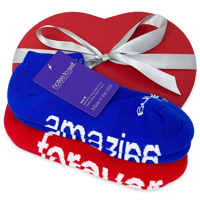 sock gift set i am amazing socks i love you forever socks in red heart box