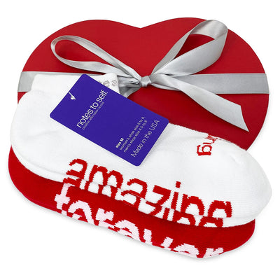  i am amazing socks i love you forever socks red heart gift box