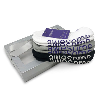 i am awesome sock gift set in silver gift box