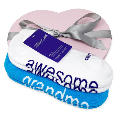 sock gift set for her i love grandma socks i am awesome socks in pink heart box