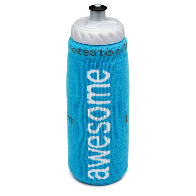 i am awesome aqua blue water bottle cover