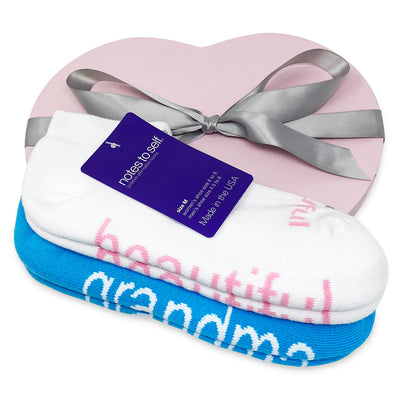 sock gift set i love grandma socks i am beautiful socks in pink heart box