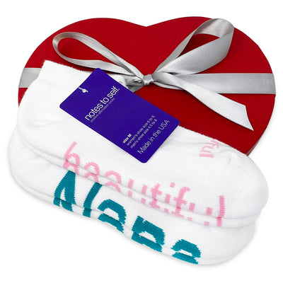 i love nana i am beautiful sock gift in red heart box